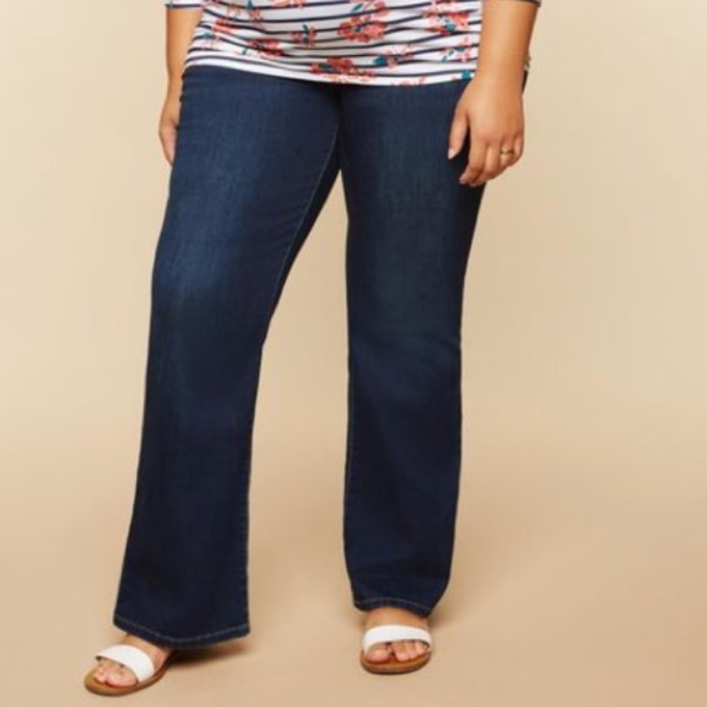 Motherhood Maternity Indigo Bootcut Jeans (1X)